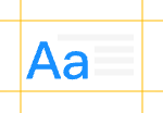 Pictogramme de création de contenu textuel
